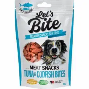 Lets Bite Meat Snacks Tunfisk og Torsk 80g