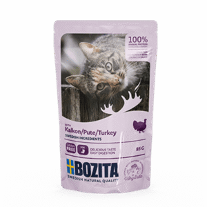 Bozita kjøttbiter i saus med kalkun 85g 12pk