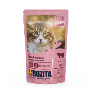 Bozita kjøttbiter i saus med storfekjøtt 85g 12pk