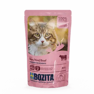 Bozita kjøttbiter i saus med storfekjøtt 85g 12pk