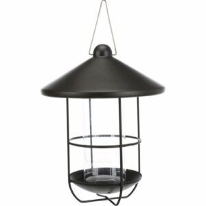 Utefuglautomat i metall-plastikk 500ml ø19cm sort halvmatt