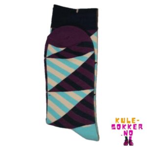 Sokker med Trekanter Lilla Lyseblå