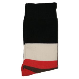 Sort sokk med Striper