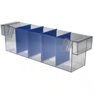 Flytende oppdelingstank for fisk og yngel 52x12x15 cm – med skillevegger