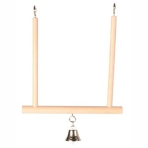 Fugleleke huske med bjelle tre 12.5×13.5