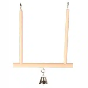 Fugleleke huske med bjelle tre 12.5×13.5