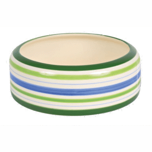Matskål keramikk med striper
