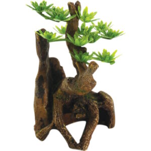 4FISH Kunstig Rot Med Plante