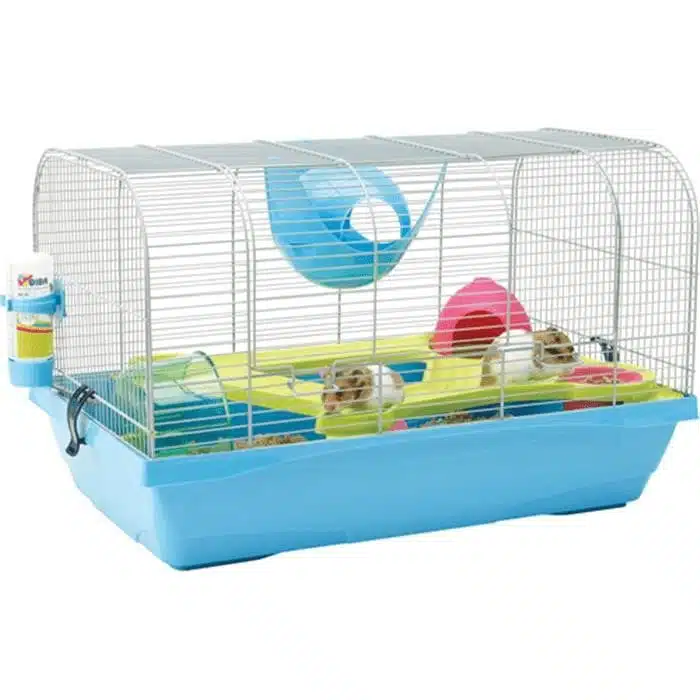 Hamsterbur Bristol Crome/blå 59x38x37cm