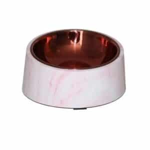 Rustfri stålskål marmor/rosegull