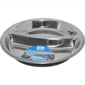 Katteskål rustfri twin