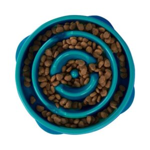 OH Matskål Fun Feeder Slow Bowl Spis-Sakte-Skål Turkis (2 størrelser)