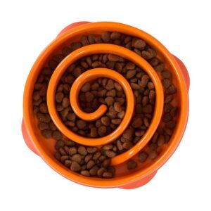 OH Matskål Fun Feeder Slow Bowl Spis-Sakte-Skål Oransje (2 størrelser)