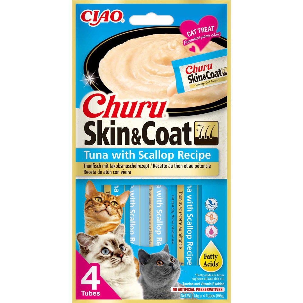 Churu Skin & Coat Tuna and Scallop 4st