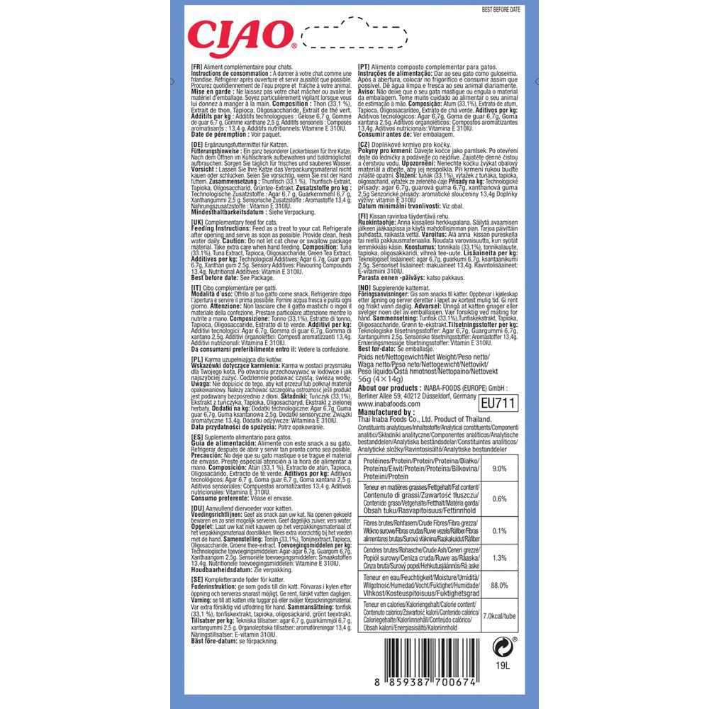 Ciao Churu katt Pops Tunfisk 4stk