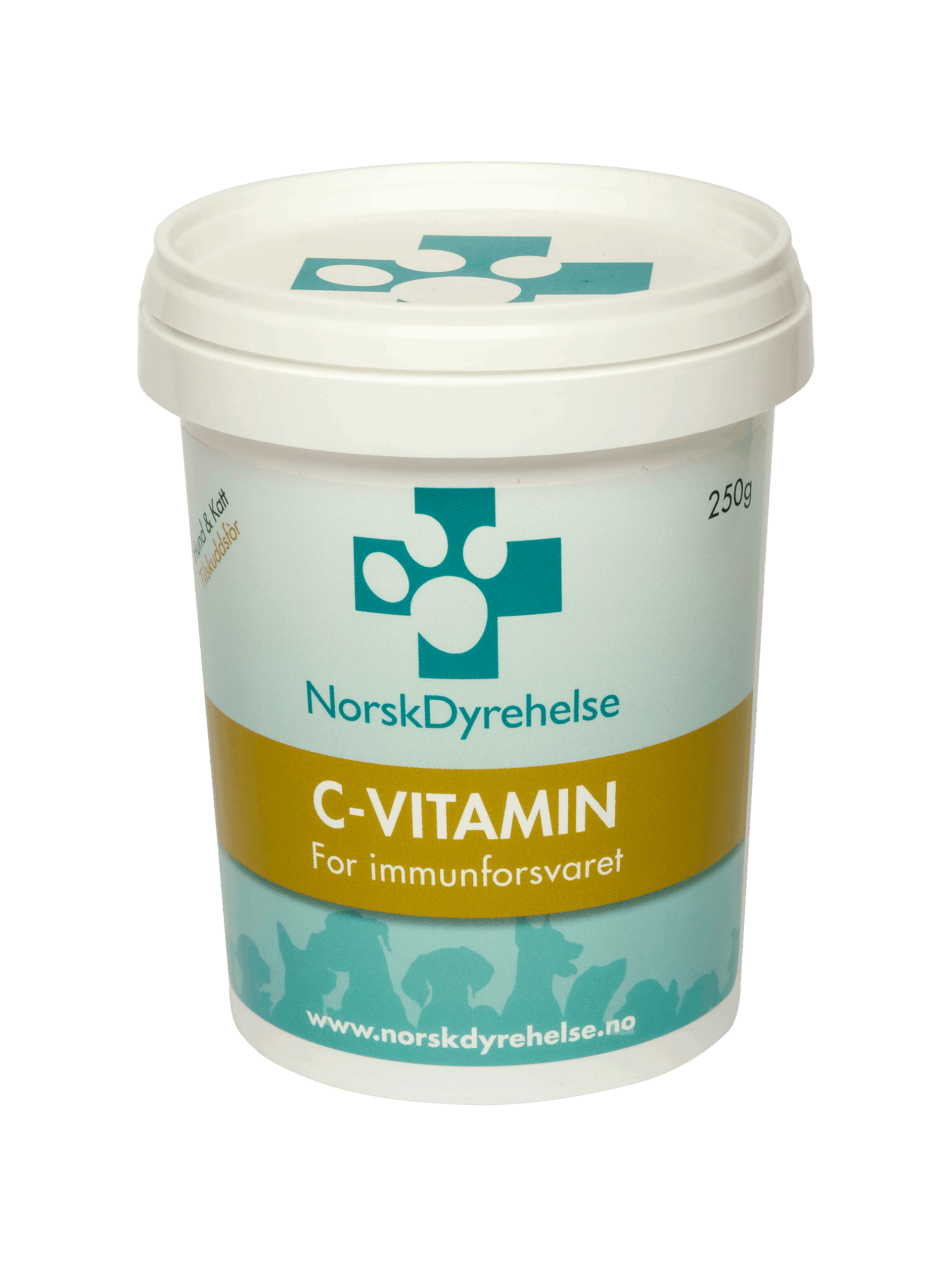 Norsk Dyrehelse C-Vitamin Kosttilskudd Hund og Katt 250 gr