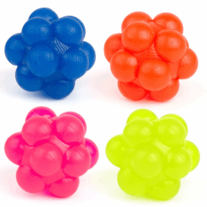 Gummiballer med dupper 4pk ø 3,3cm
