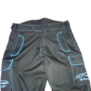 Treningsbukse med beltelås sort/turkis