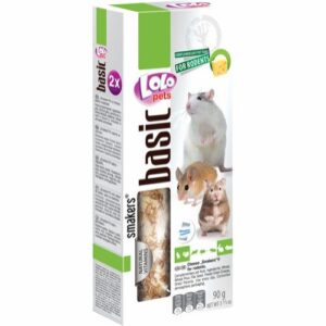 Lolo Pets Smakers Basic Frøstenger Ost Snacks til Gnager 2 stk