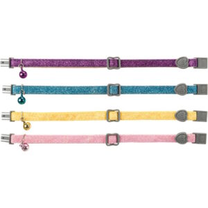 Kattehalsbånd glitter ass farger