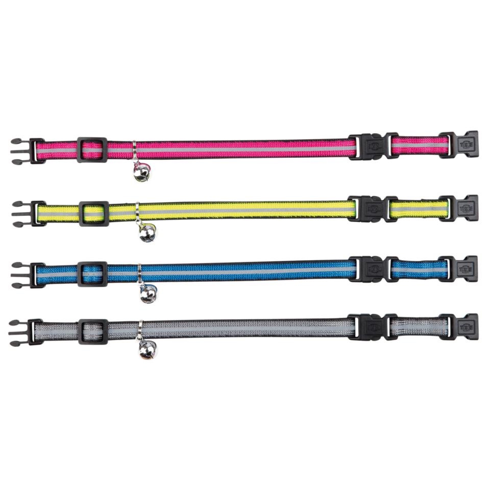 Kattehalsbånd med refleks ass farger