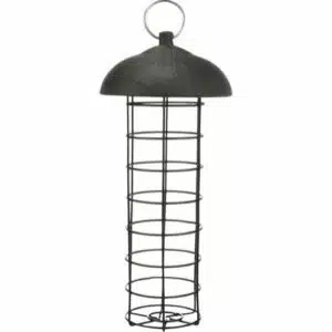 Utefuglautomat til meiseboller i metall ø10 x 21cm sort