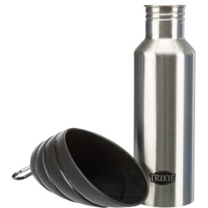 Vannflaske i stål med drikkekopp